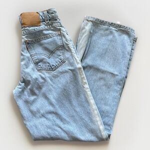 Vintage Levi's 865 Jeans Women's 14 Distressed Denim Light Wash Orange Tab